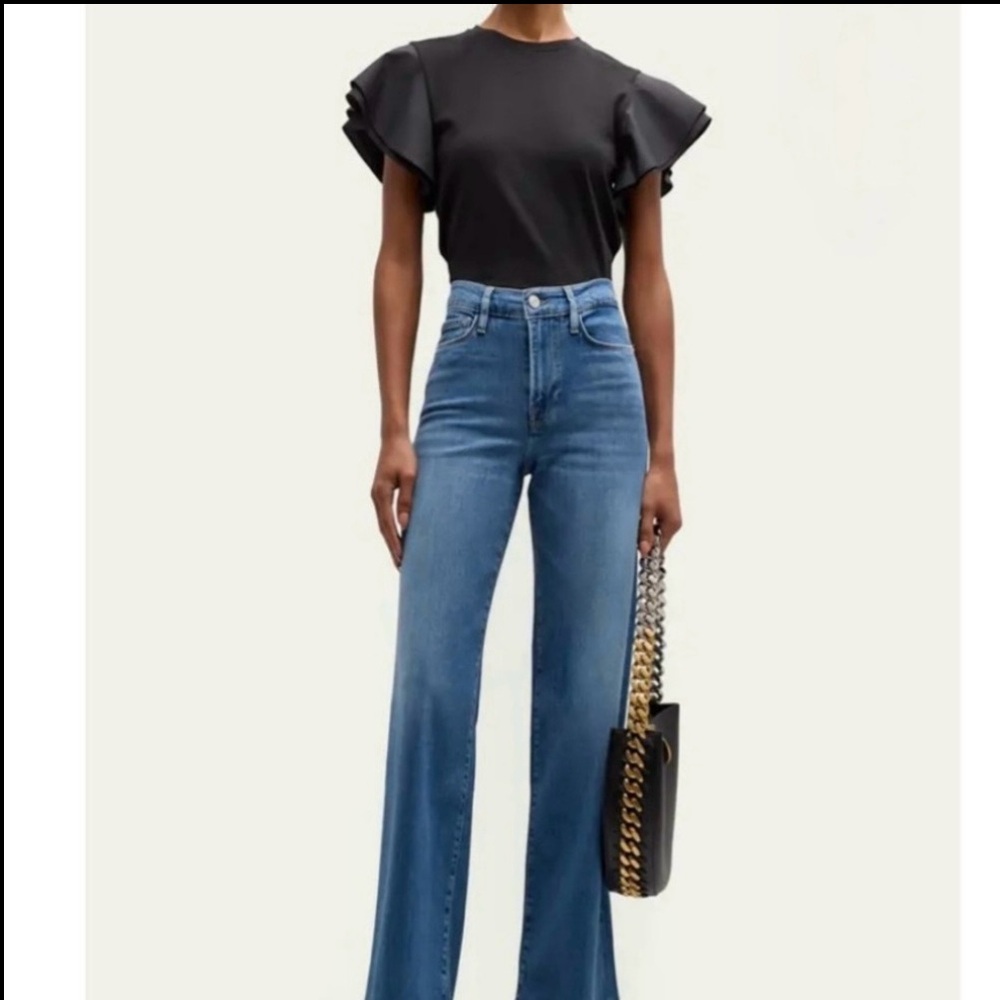 Frame Le Slim Palazzo Raw After Blue Jeans size 27 - Picture 15 of 15